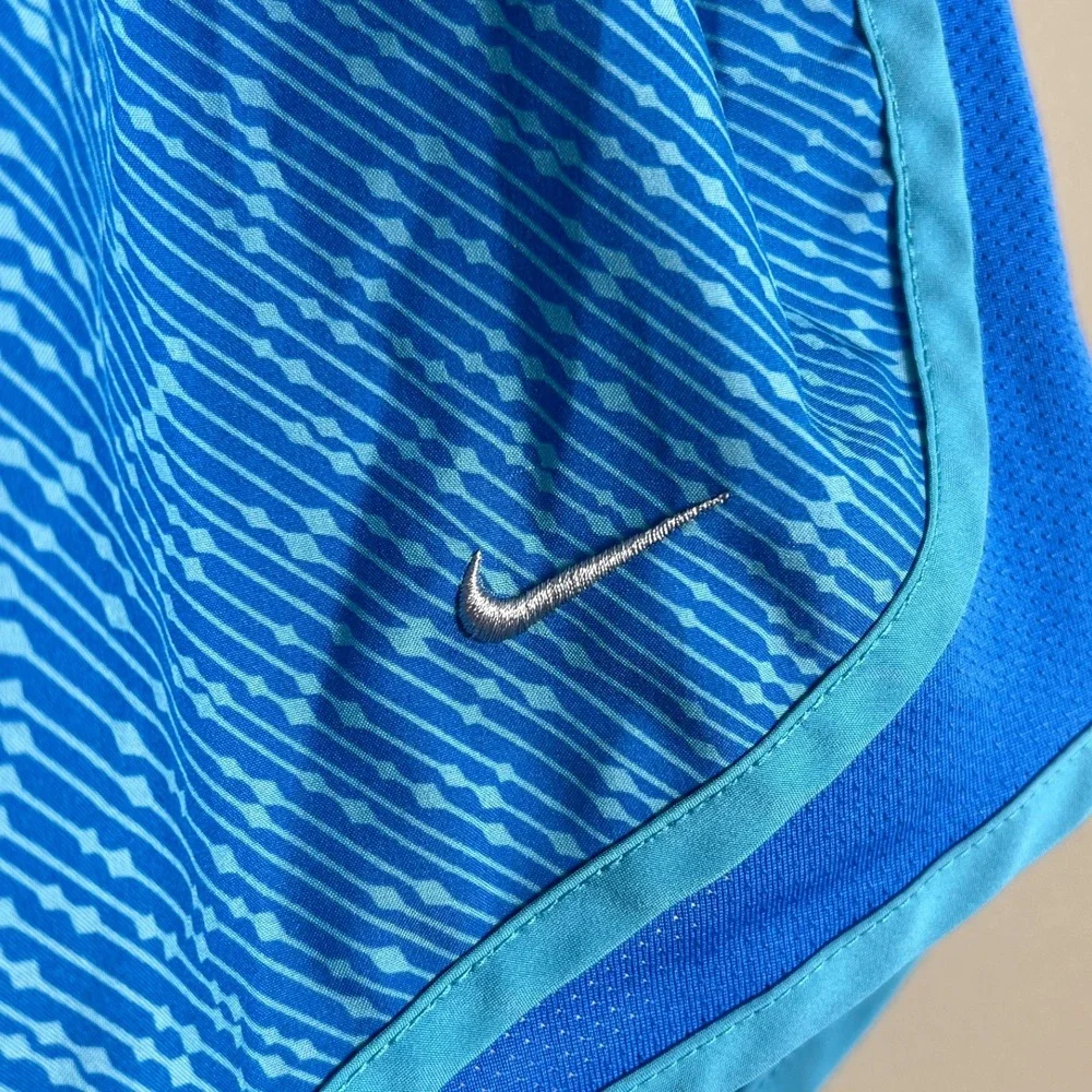 Nike Dri-Fit Tempo Running Shorts Blue Geometric Medium - Picture 3 of 4